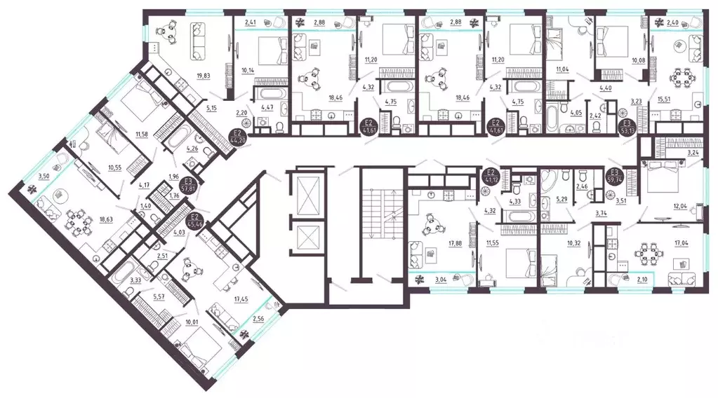 2-к кв. Рязанская область, Рязань Московское ш. (53.13 м) - Фото 1