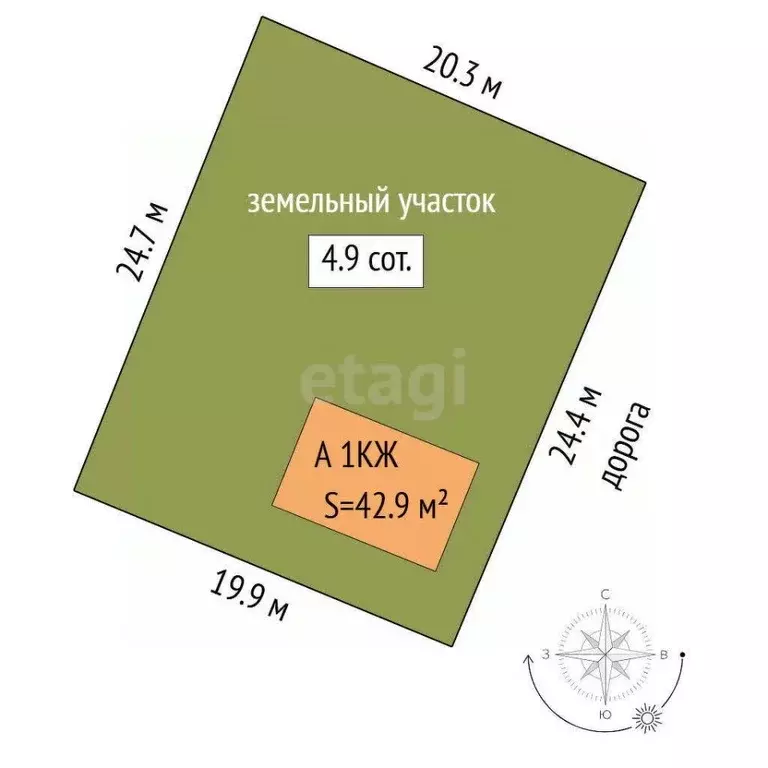 Дом в Тюменская область, Тюмень Зауралец СНТ, ул. Вишневая (43 м) - Фото 2