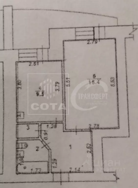 1-к кв. Воронежская область, Воронеж ул. Урывского, 5 (35.4 м) - Фото 2