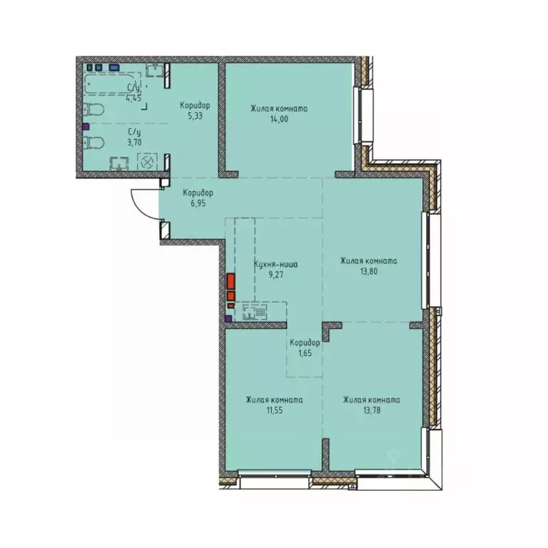 4-к кв. Иркутская область, Иркутск Култукская ул., 16 (83.9 м) - Фото 0