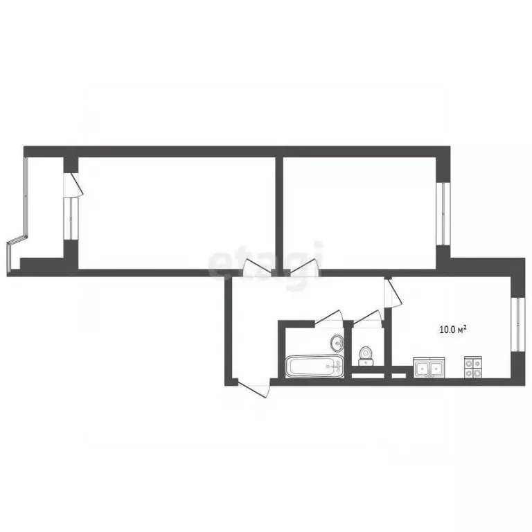 2-к кв. Москва Братеевская ул., 10К1 (58.3 м) - Фото 2