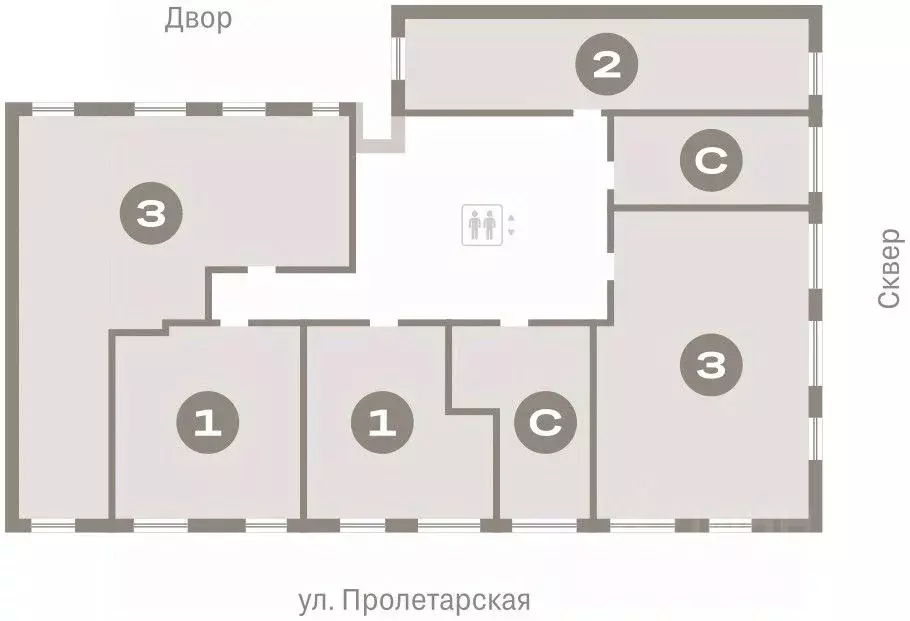 2-к кв. Курганская область, Курган Центральный жилрайон, Дом Кино ... - Фото 2