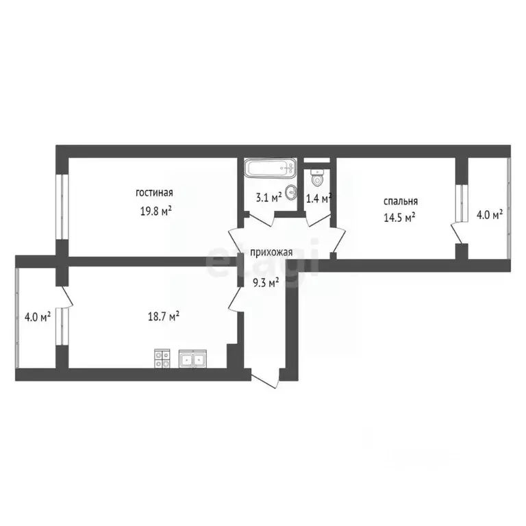 3-к кв. Мордовия, Саранск ул. Сураева-Королева, 3 (70.0 м) - Фото 1