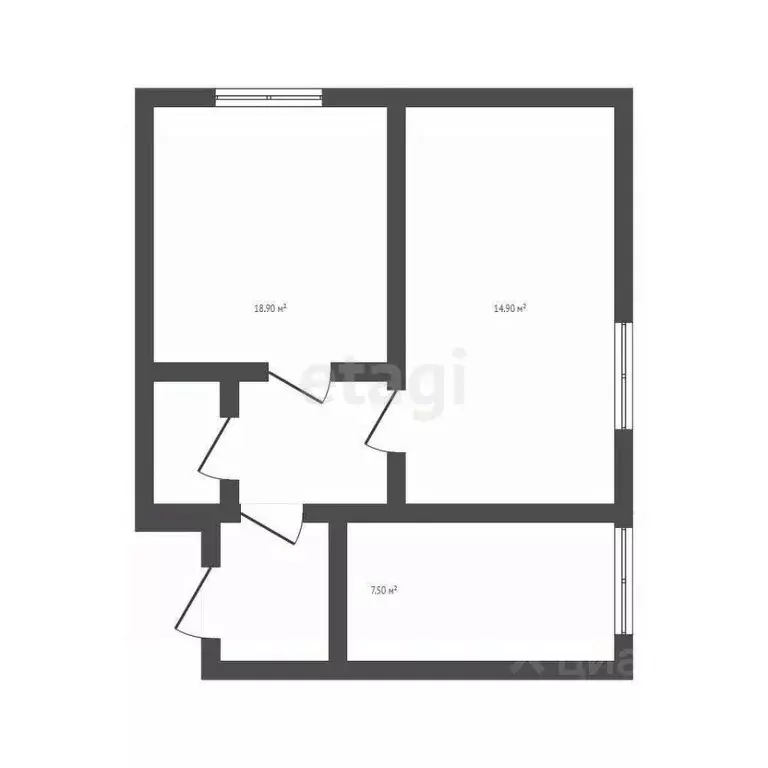 2-к кв. Кемеровская область, Кемерово ул. Дзержинского, 16А (45.0 м) - Фото 2