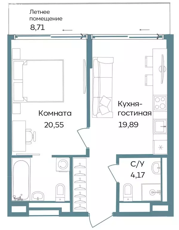 2-комнатная квартира: Республика Крым, Саки, курортный кластер Темпо ... - Фото 1