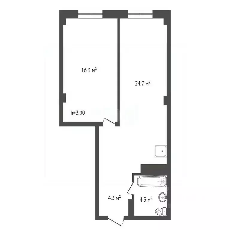 2-к кв. Красноярский край, Красноярск ул. 40 лет Победы, 2 (49.6 м) - Фото 2