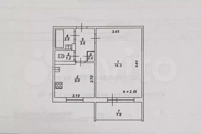1-к. квартира, 37 м, 4/9 эт. - Фото 0