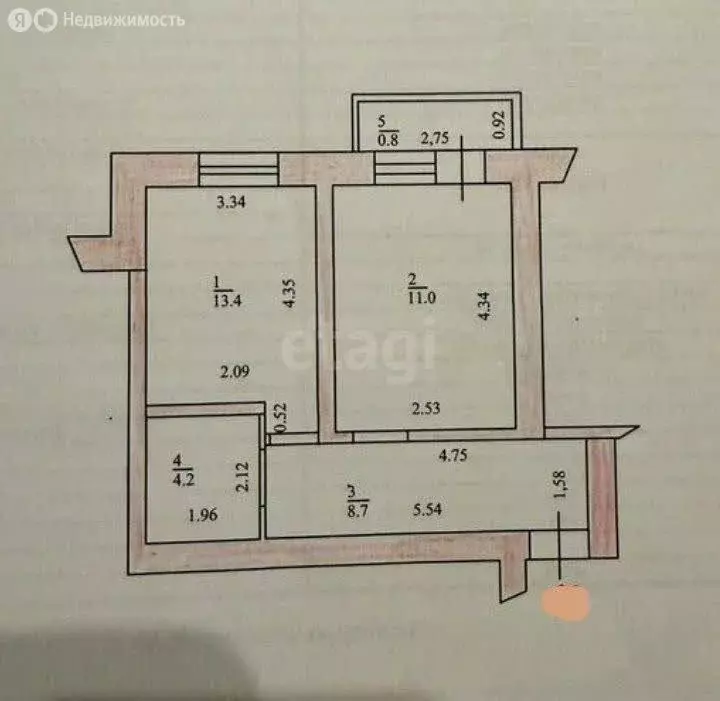 1-комнатная квартира: Казань, улица Родины, 37 (37.3 м) - Фото 1