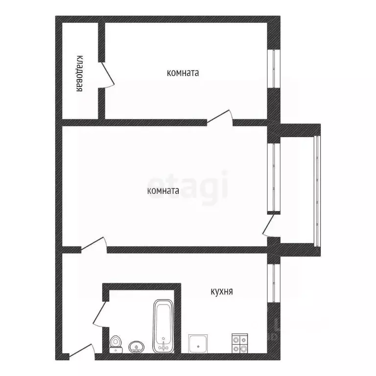 2-к кв. Ленинградская область, Кириши ул. Романтиков, 9 (42.6 м) - Фото 1