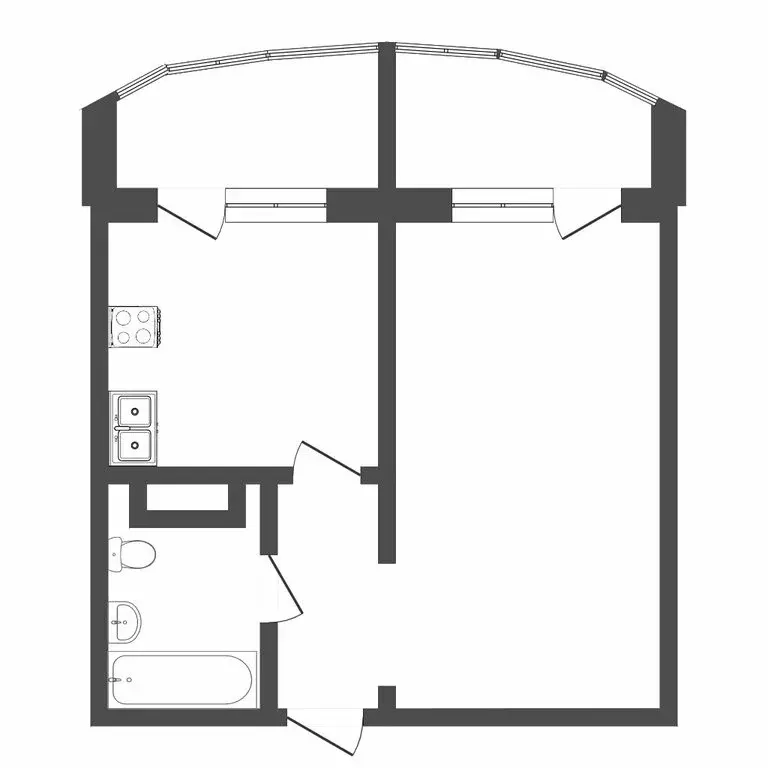 1-комнатная квартира: Тюмень, Широтная улица, 172 (41.7 м) - Фото 1