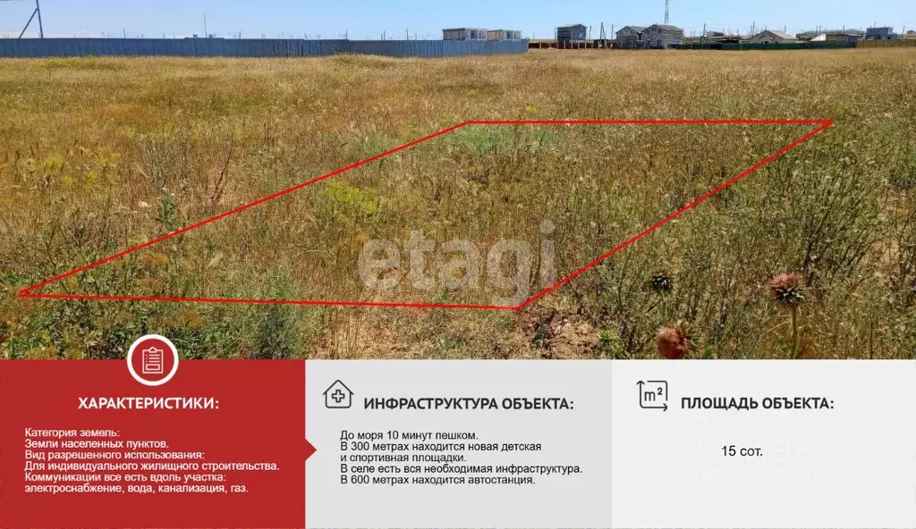 Участок в Крым, Черноморский район, Оленевское с/пос, с. Оленевка ул. ... - Фото 1