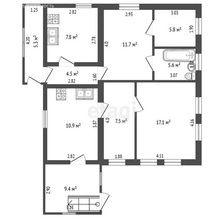 Дом в посёлок Управленческий, Карагандинская улица (116 м) - Фото 1