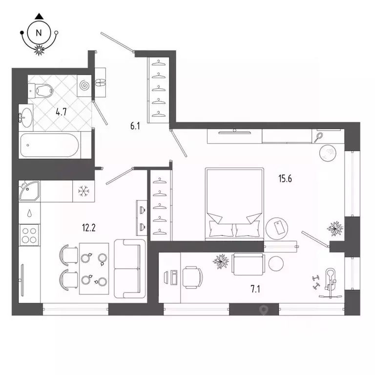 1-к кв. Санкт-Петербург бул. Измайловский, 9 (41.9 м) - Фото 0