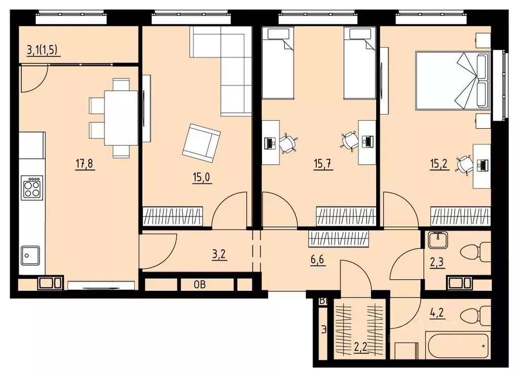 4-к кв. Пермский край, Пермский муниципальный округ, с. Фролы Новая ... - Фото 1