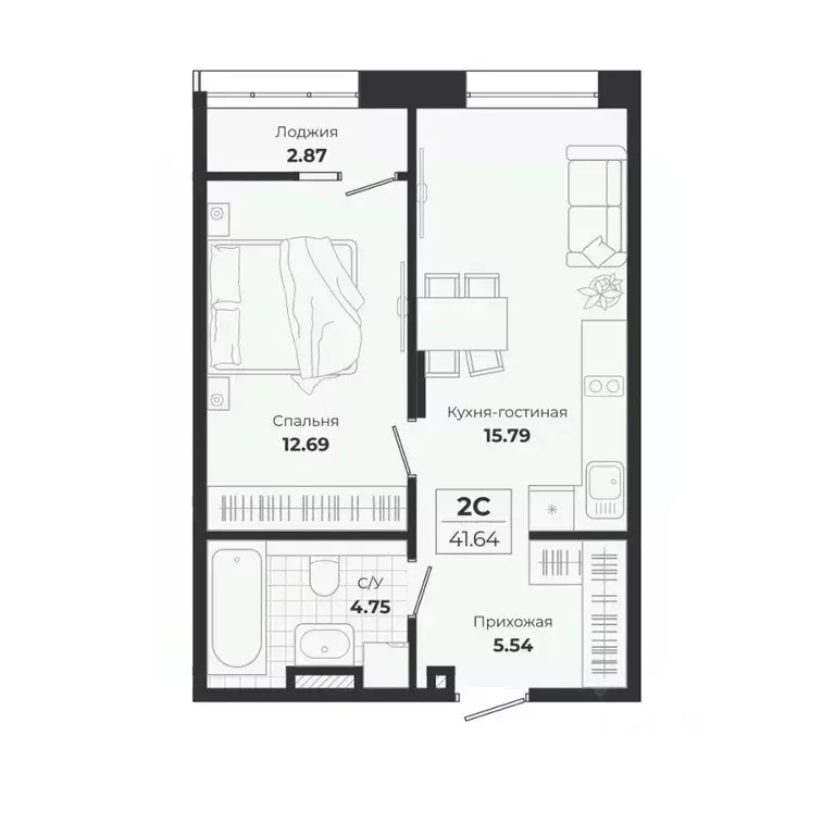 2-к кв. Новосибирская область, Новосибирск Лесоперевалка мкр, Ясный ... - Фото 0