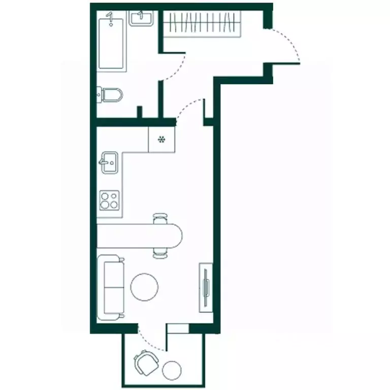 Студия Дагестан, Дербент Новая История жилой комплекс (31.21 м) - Фото 0