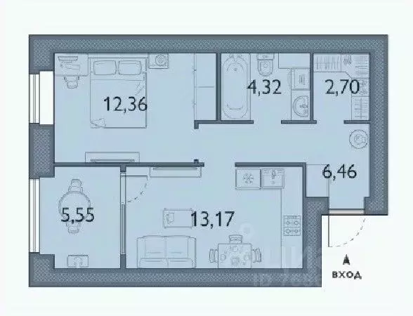 1-к кв. Брянская область, Брянский район, пос. Мичуринский, ... - Фото 1
