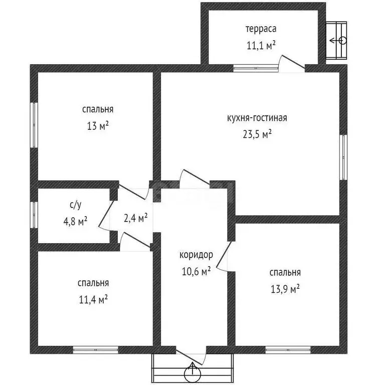 Дом в станица Пластуновская, Колхозная улица (95 м) - Фото 0