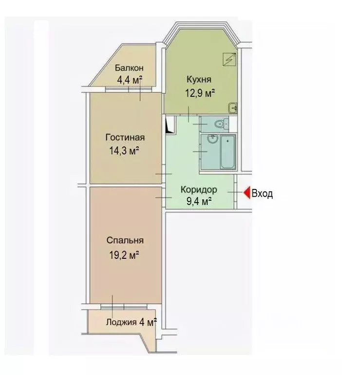 2-к кв. Москва ул. Верхние Поля, 42К1 (59.8 м) - Фото 2