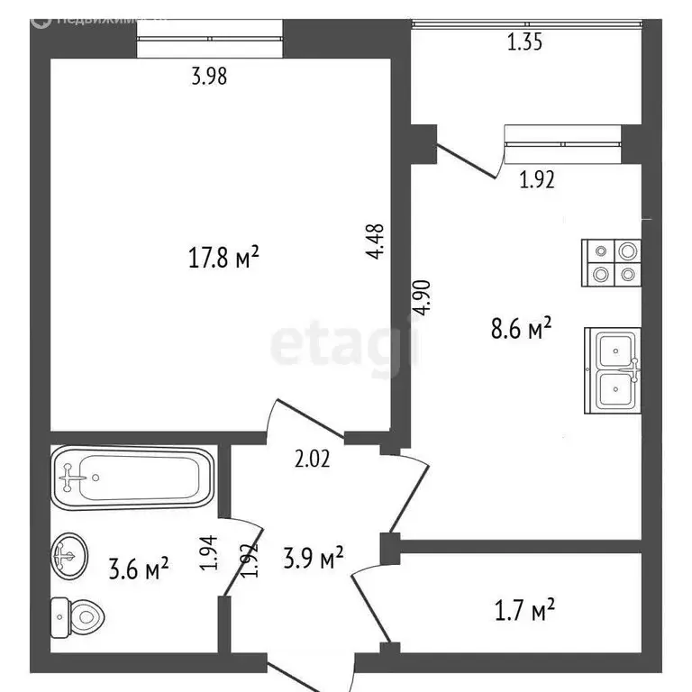 1-комнатная квартира: Стерлитамак, микрорайон Михайловский, улица ... - Фото 1