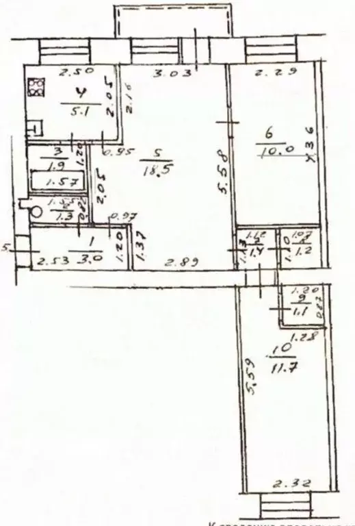 3-к кв. Башкортостан, Уфа ул. Рихарда Зорге, 21 (55.2 м) - Фото 1