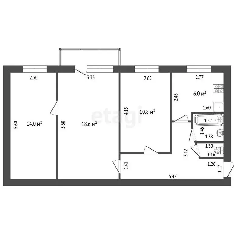 3-комнатная квартира: Тамбов, Советская улица, 160 (62.3 м) - Фото 0