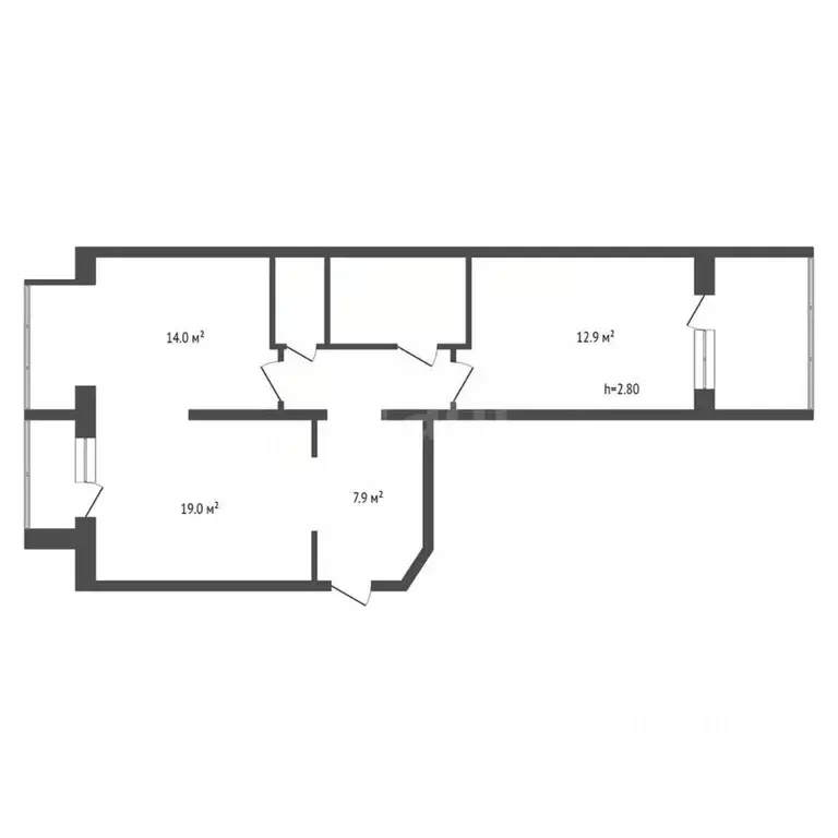 2-к кв. Красноярский край, Красноярск ул. Академгородок, 12А/1 (65.1 ... - Фото 1