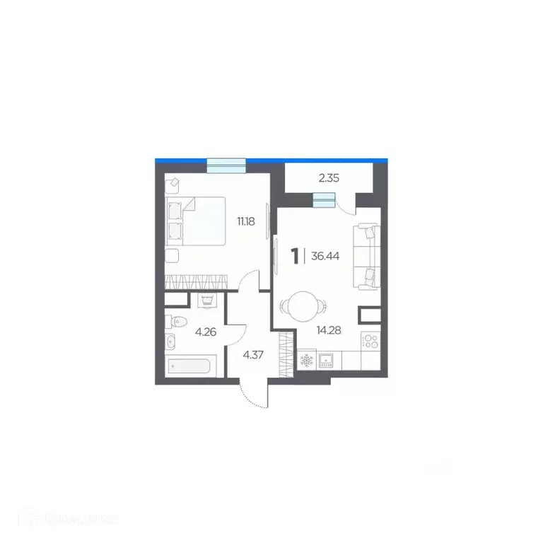 1-к кв. Рязанская область, Рязанский район, Дядьковское с/пос, с. ... - Фото 2