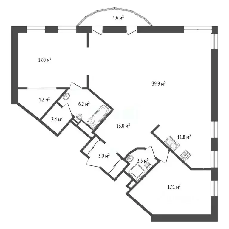 3-к кв. Москва 4-я Тверская-Ямская ул., 22 (122.5 м) - Фото 1