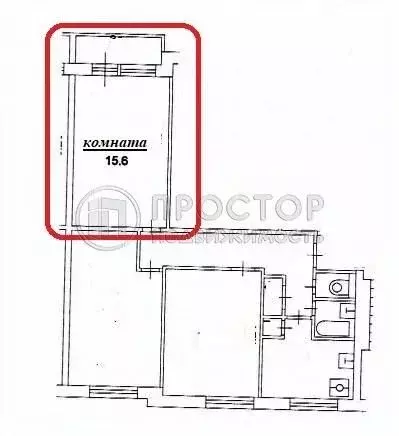 Комната Москва Беловежская ул., 21 (15.6 м) - Фото 1