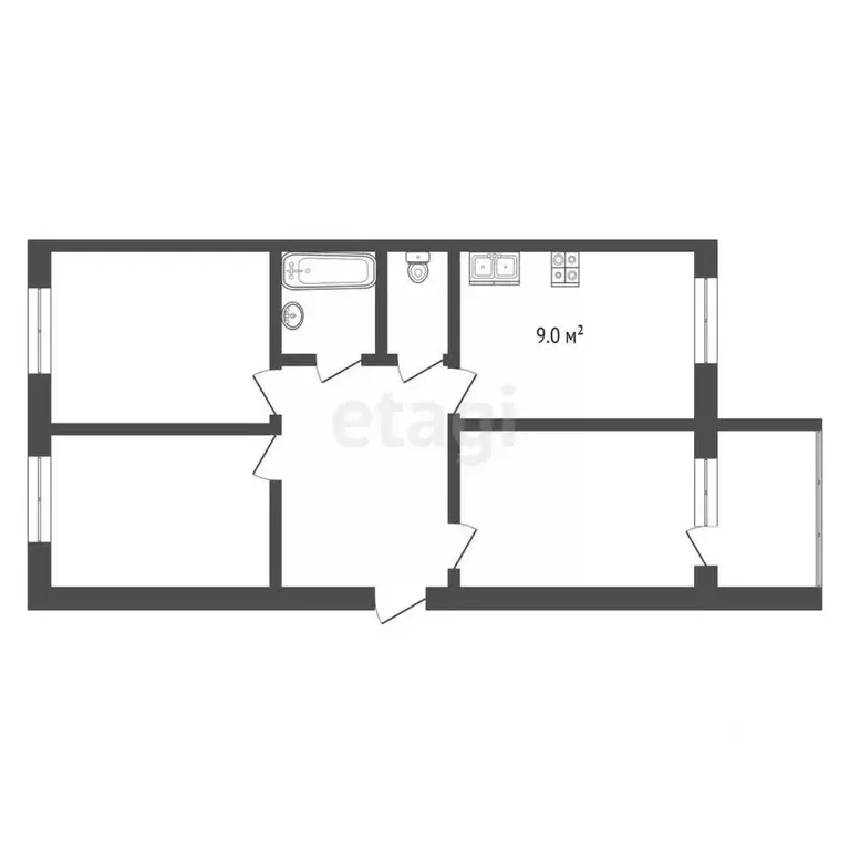 3-к кв. Владимирская область, Муром Лесная ул., 1 (59.7 м) - Фото 2