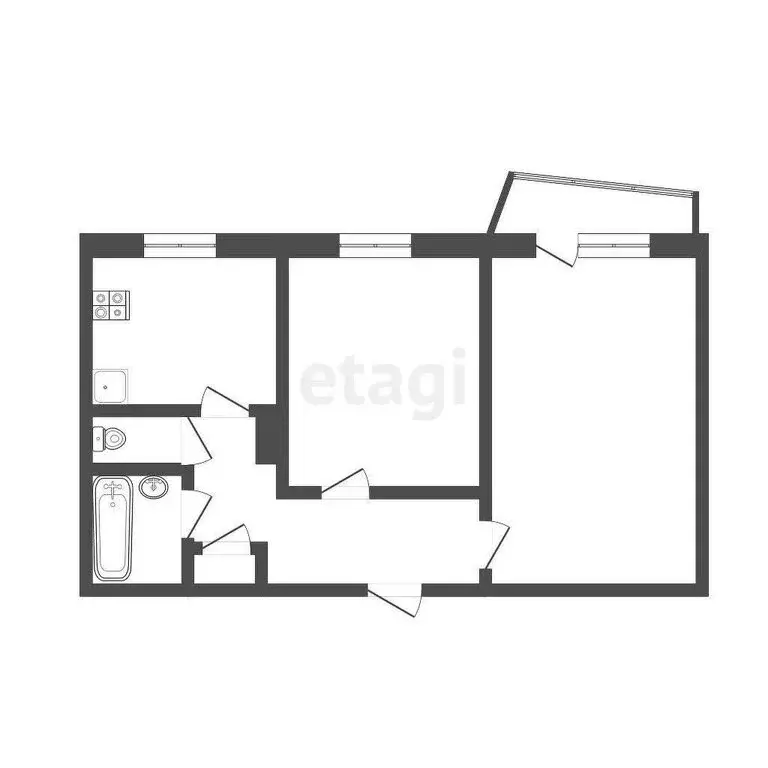 2-комнатная квартира: Омск, Иркутская улица, 74 (53.3 м) - Фото 0