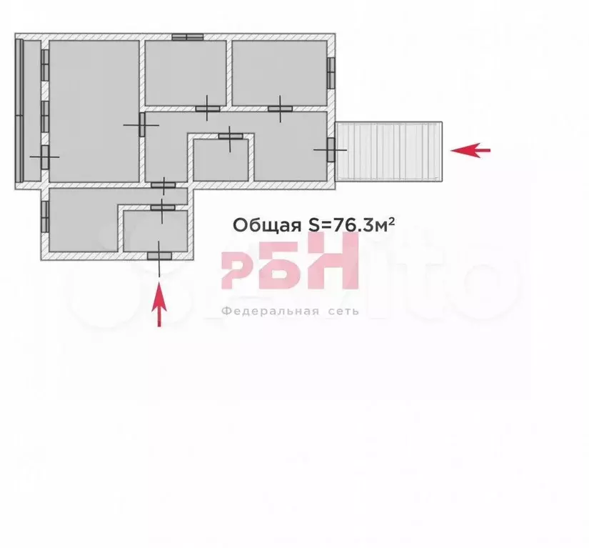 Офис с кабинетами 76,3 м тмн - Фото 0