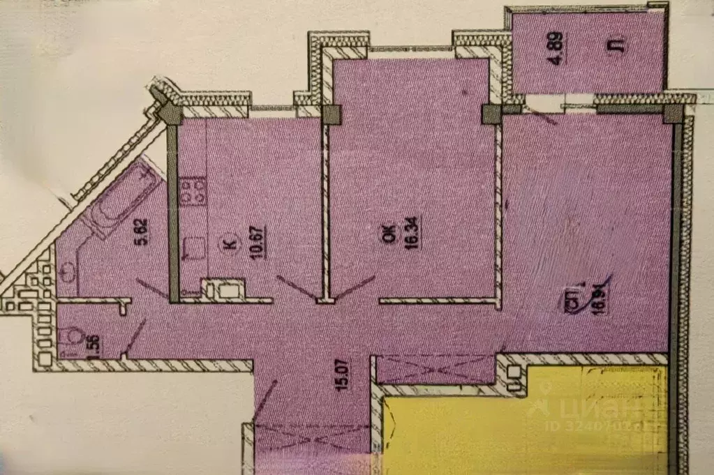 2-к кв. Иркутская область, Иркутск Байкальская ул., 346/4 (65.7 м) - Фото 2