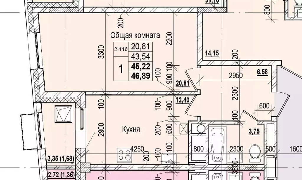 1-к кв. Саха (Якутия), Якутск ул. Чкалова, 47 (45.22 м) - Фото 1