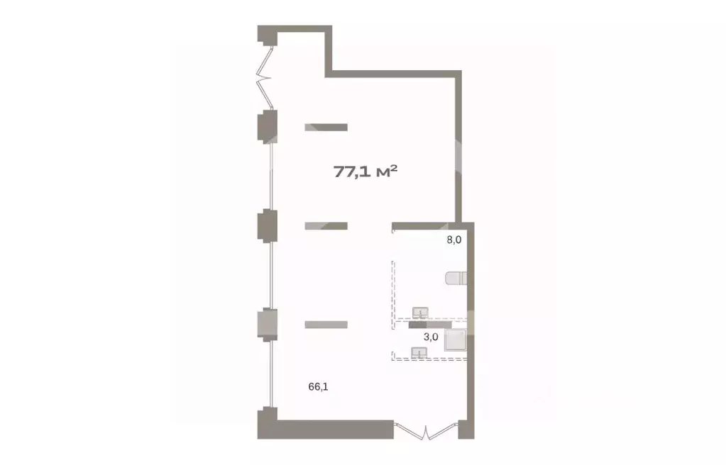 Торговая площадь в Москва Тагильская ул., 6/1 (258 м) - Фото 2