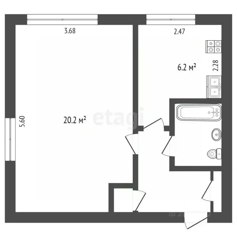 1-к кв. Камчатский край, Петропавловск-Камчатский Ленинская ул., 67 ... - Фото 1