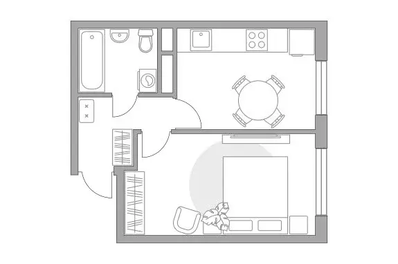 1-комнатная квартира: Одинцовский городской округ, территориальное ... - Фото 1