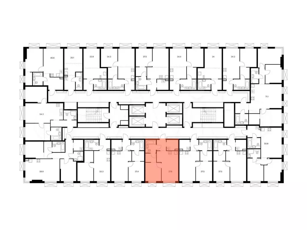 1-к. квартира, 37,6 м, 14/30 эт. - Фото 1