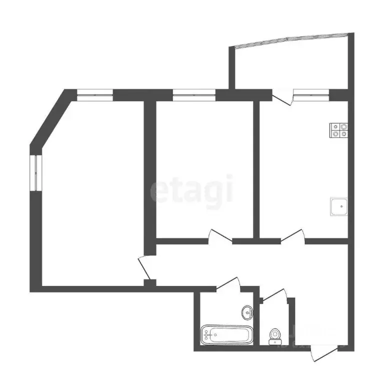 2-к кв. Мордовия, Саранск ул. Короленко, 6 (59.0 м) - Фото 1