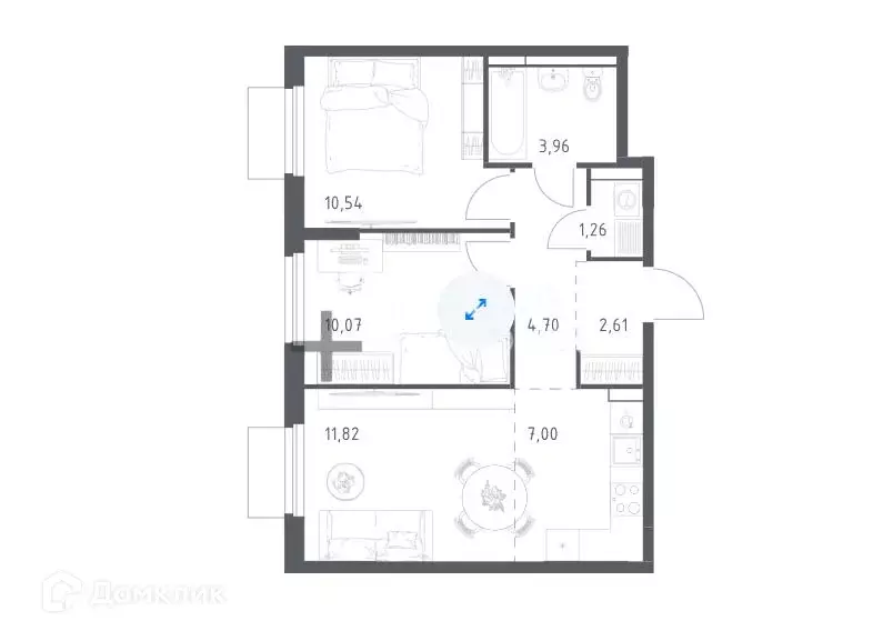 Продаётся 2-к квартира, 51 м - Фото 0