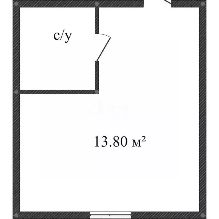 Студия Воронежская область, Нововоронеж Набережная ул., 8А (13.0 м) - Фото 2