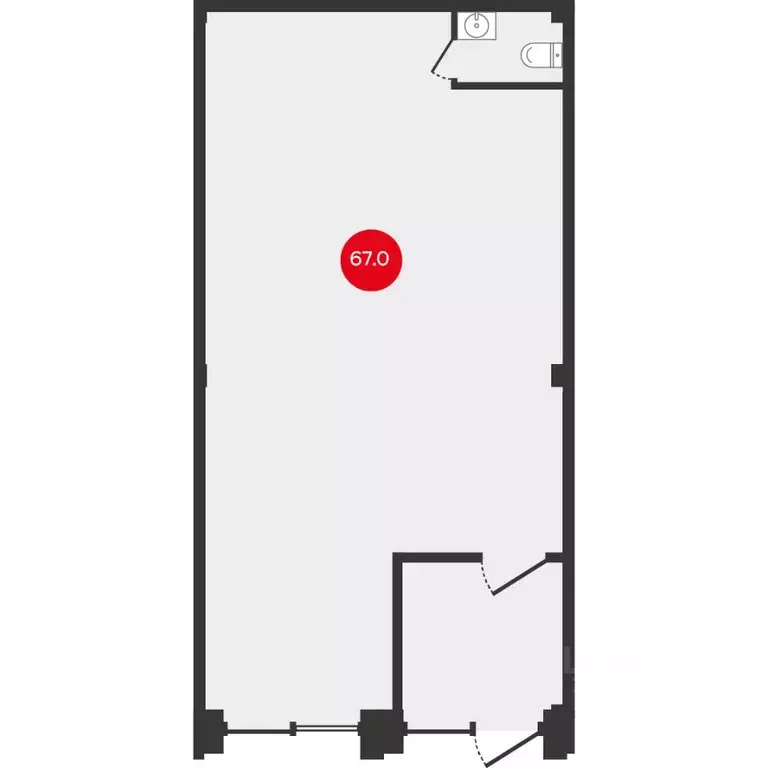 Офис в Новосибирская область, Новосибирск Первомайская ул., 43 (67 м) - Фото 1