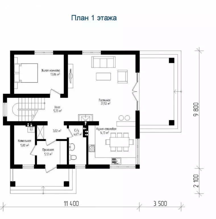 Дом в Калининградская область, Гурьевский муниципальный округ, посёлок ... - Фото 2
