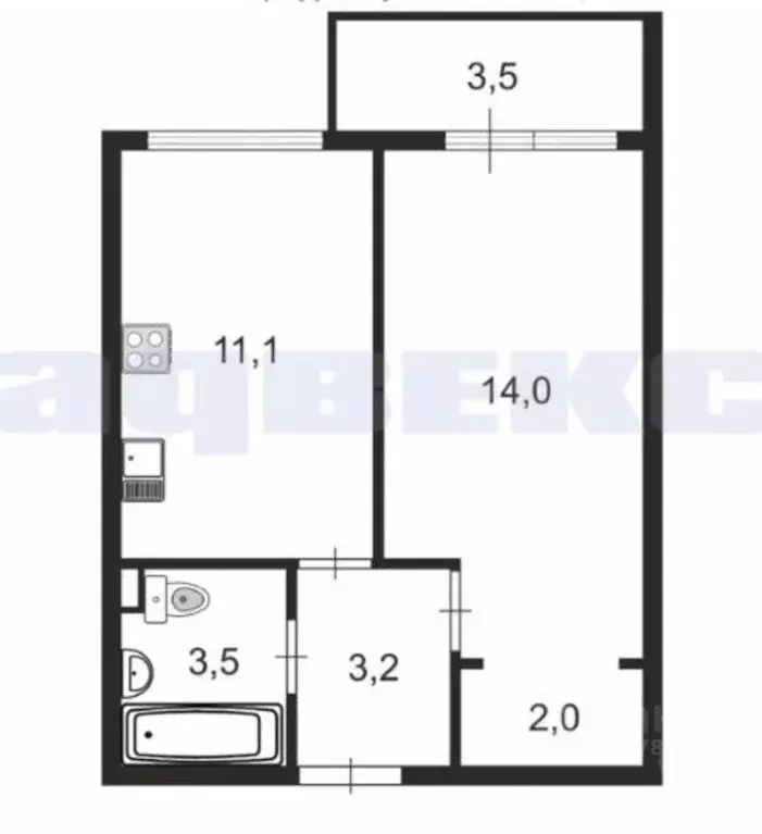 1-к кв. Санкт-Петербург Пулковское ш., 42к6 (37.0 м) - Фото 1