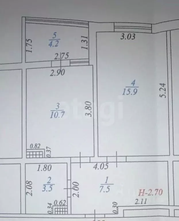 1-к кв. Краснодарский край, Анапа ул. Ленина, 153Б (37.6 м) - Фото 2