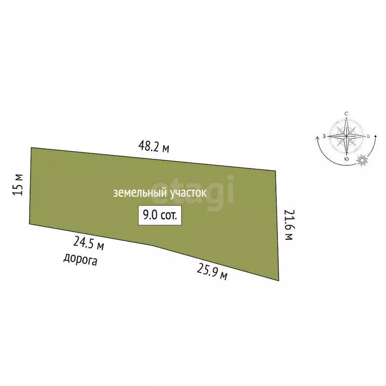 Участок в Бахчисарайский район, Верхореченское сельское поселение, ... - Фото 1