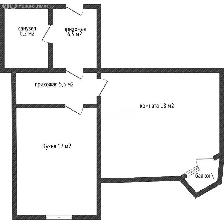 1-комнатная квартира: Казань, улица Академика Глушко, 24 (48 м) - Фото 1
