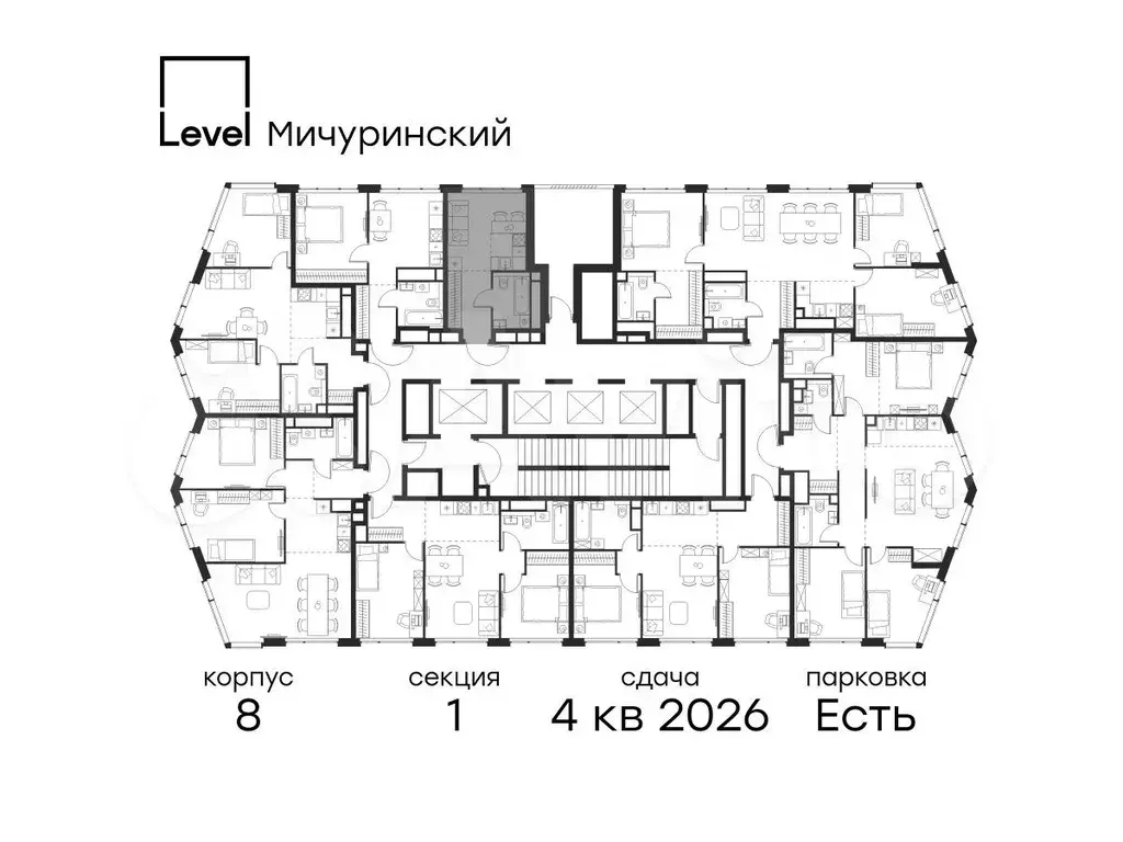 Квартира-студия, 21,9 м, 43/48 эт. - Фото 1