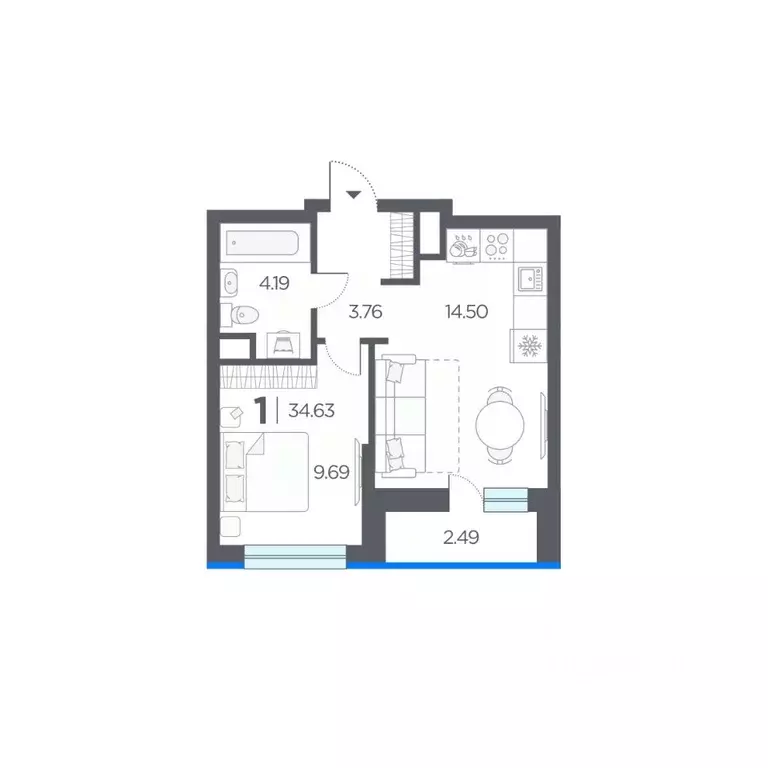 1-к кв. Рязанская область, Рязанский район, Дядьковское с/пос, с. ... - Фото 1